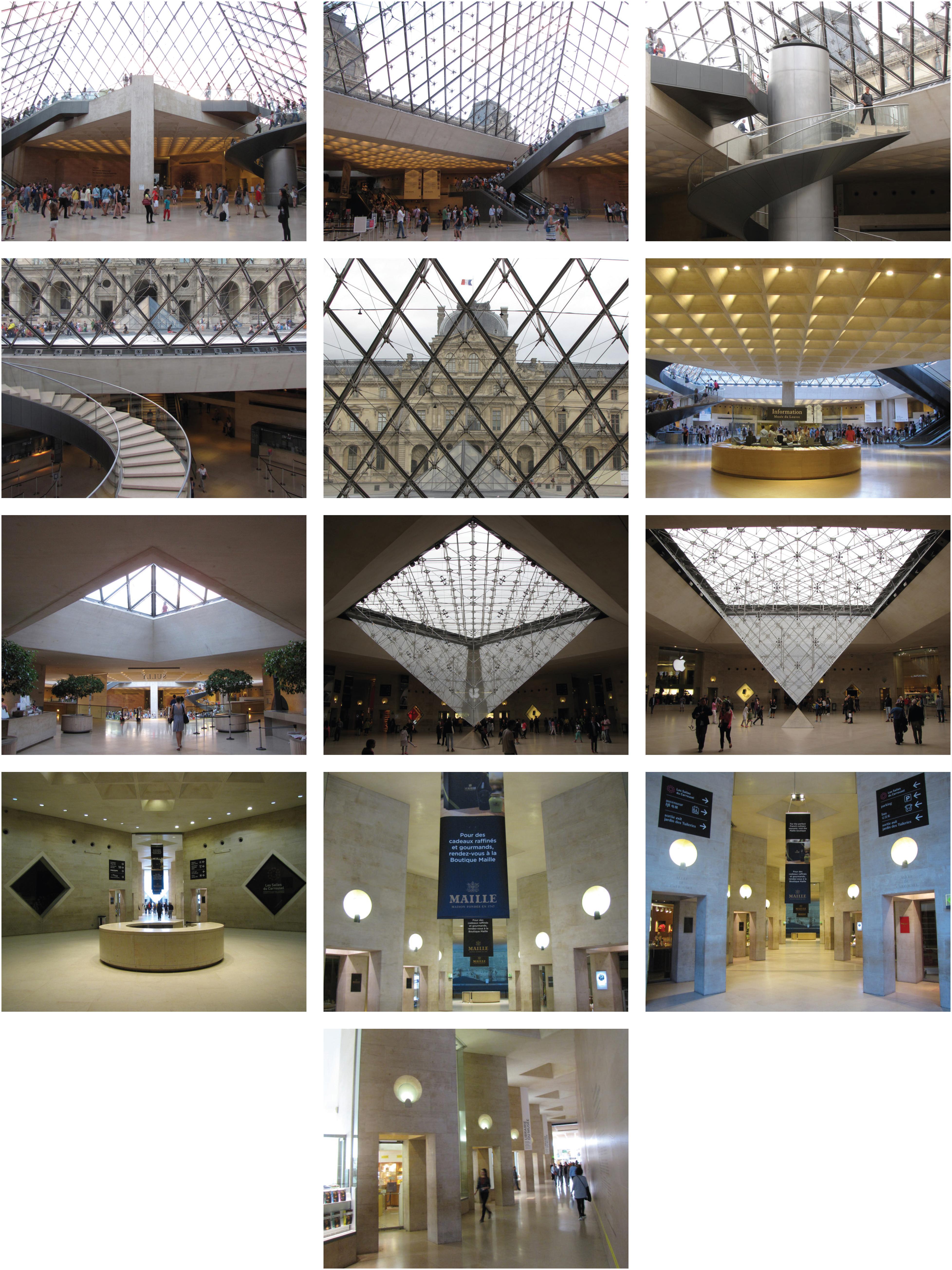 Vistas no interior do Le Grand Louvre&rsquo;.