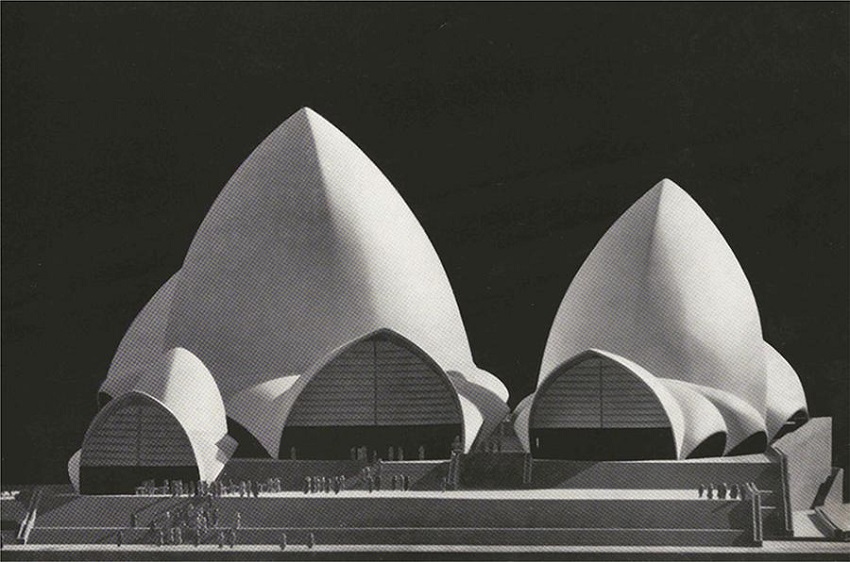 Jørn Utzon. Maqueta Casa de la Ópera publicada en el Libro Rojo, 1958. Figure 6. Jørn Utzon. Model of Opera House published on Red Book, 1958.