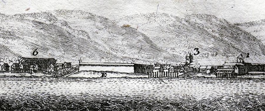 Drawing of the Fort La Planchada made by Amadeo Frezier in 1712 (Frezier, 1982).