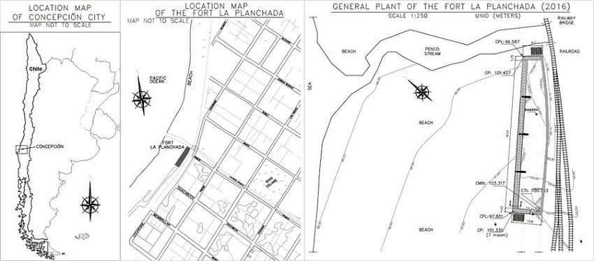 Floor plant of the fort La Planchada.