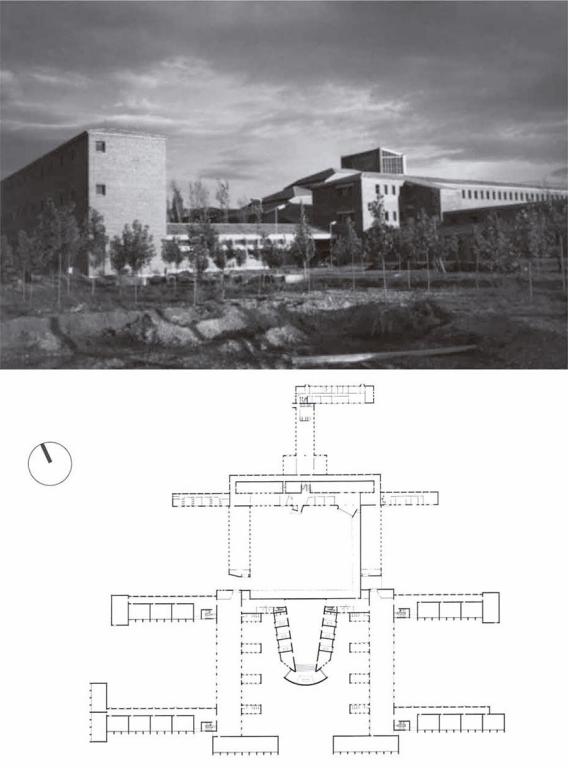 Colegio apost&oacute;lico de los Padres Dominicos en Arcas Reales, Valladolid, 1951-1952. Figure 2. Seminary of Dominican Fathers in Arcas Reales, Valladolid, 1951-1952.