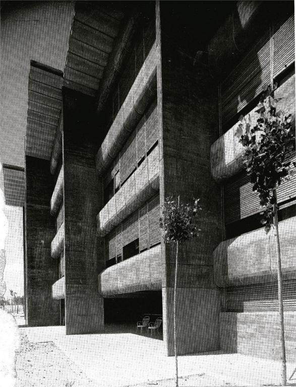 Imagen de la fachada de los aularios. Figure 19. Image of the classrooms&rsquo; facade.