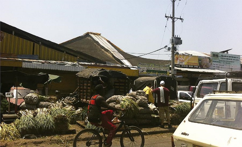 Vista del mercado Crist&oacute;bal Col&oacute;n en la actualidad. Figure 13. View of the Cristobal Col&oacute;n Market today.