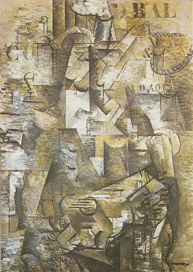Braque, 1911. El Portugués. Basilea. Kunstmuseum (Rosenblum, 1976, p. 96). Figure 1. Braque, 1911. Le Portugais. Basel. Kunstmuseum (Rosenblum, 1976, p. 96).