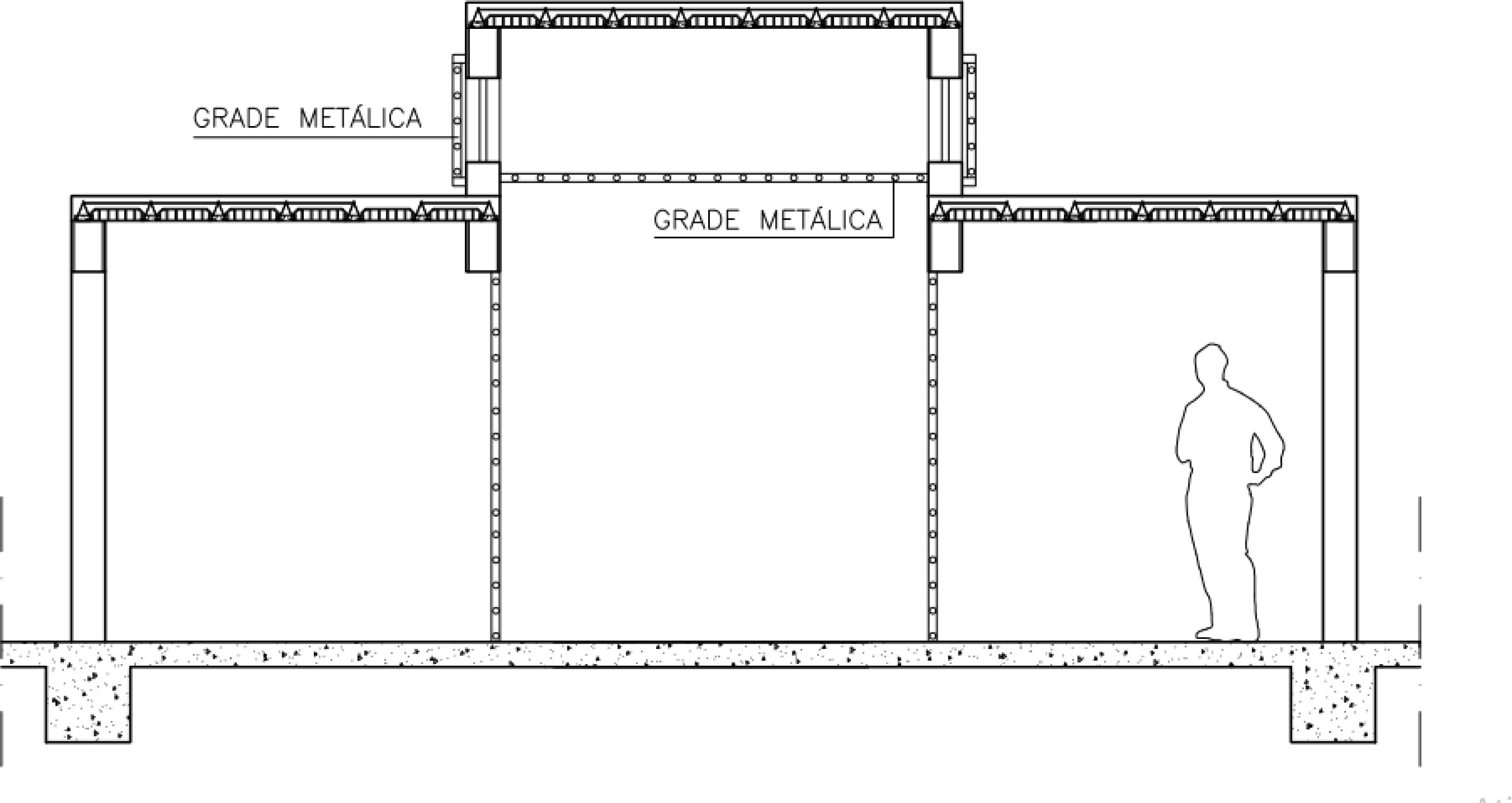 Perfil longitudinal da Ilumina&ccedil;&atilde;o zenital Lanternim.
