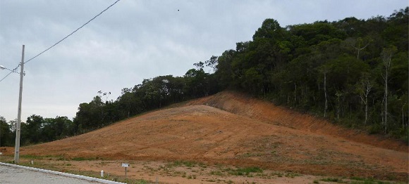 Área selecionada que pode ser transformada em área verde.