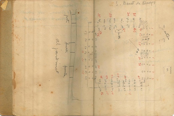Apunte de viaje: croquis del claustro de Sant Benet del Bages. (11)