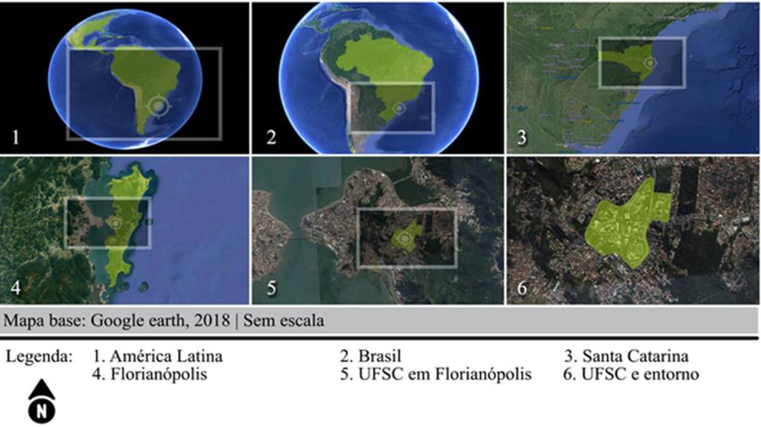 : Localização do Campus Trindade da UFSC (
16
).