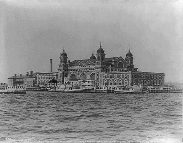 Main Ellis Island Immigration Building in 1905