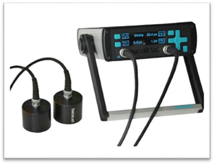 Medidor de ultrasonido PUNDITLAB+ de la firma PROCEQ.