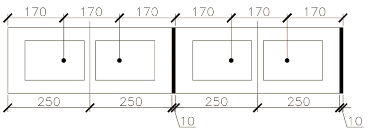 Distribuci&oacute;n de las camadas de refuerzo.