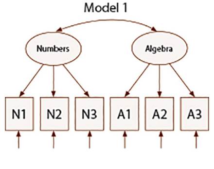 Model 1. Numbers/Algebra section.