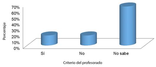 Criterio obtenido de docentes sobre la incorporación de la educación para la salud.