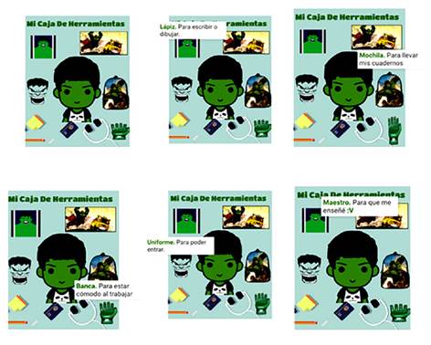 Avatar y caja de herramientas de Eddie.