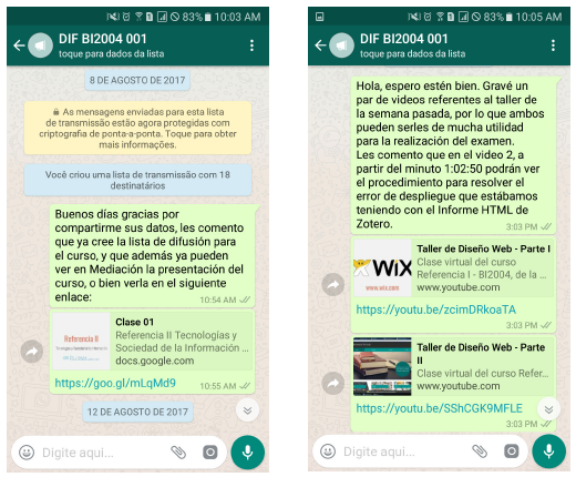 Captura de pantalla de material didáctico enviado.