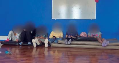 Teatro social, grupo de WhatsApp de familias