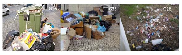 Registos fotogr&aacute;ficos de comportamentos ambientalmente incorretos recolhidos pelos alunos no &acirc;mbito da Tarefa 3
