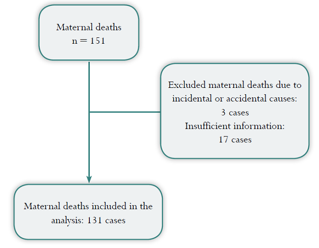 Distribution of maternal deaths in Callao, 2000-2015