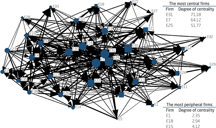 STRUCTURE OF TIKFN (TYPES OF TIES AND DEGREE OF
								CENTRALITY)