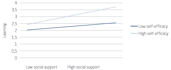 SELF-EFFICACY AS A MODERATOR OF THE RELATIONSHIP BETWEEN SOCIAL SUPPORT AND LEARNING