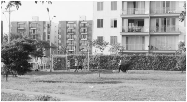 Parque central del barrio La Hacienda