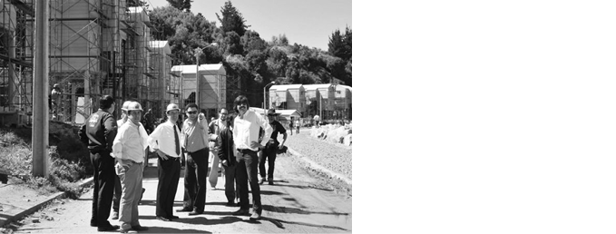 Ministro de Vivienda en inspección de obras en Dichato