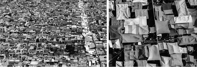 Vistas areas de tianguis