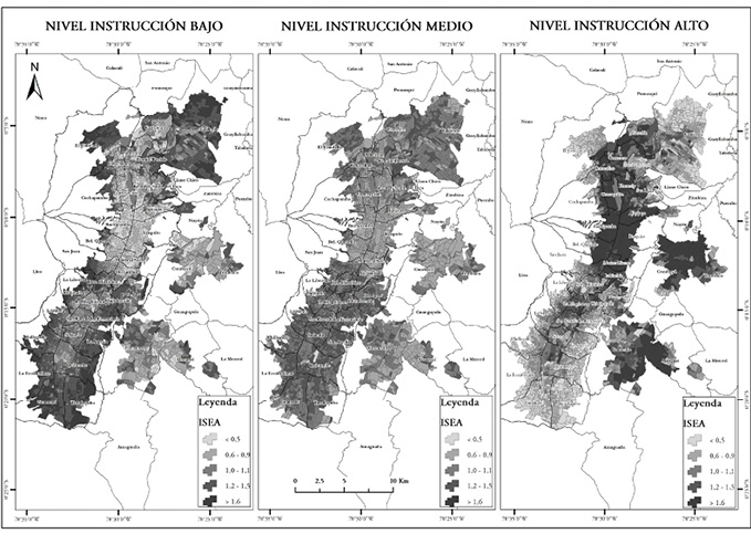 Segregacin espacial por estrato socioeconmico en Quito 