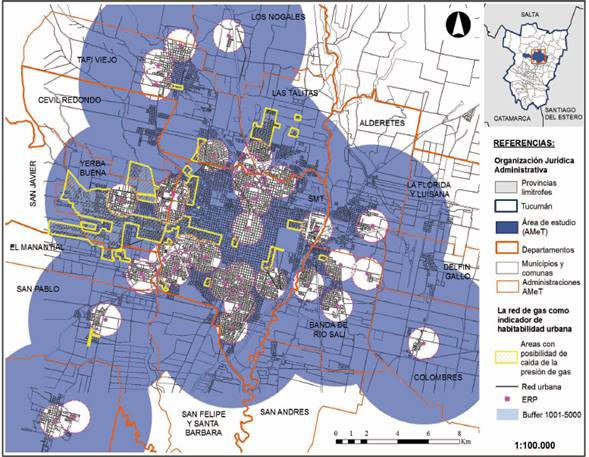 Identificaci&oacute;n de &aacute;reas con potencial ca&iacute;da de la presi&oacute;n de gas.