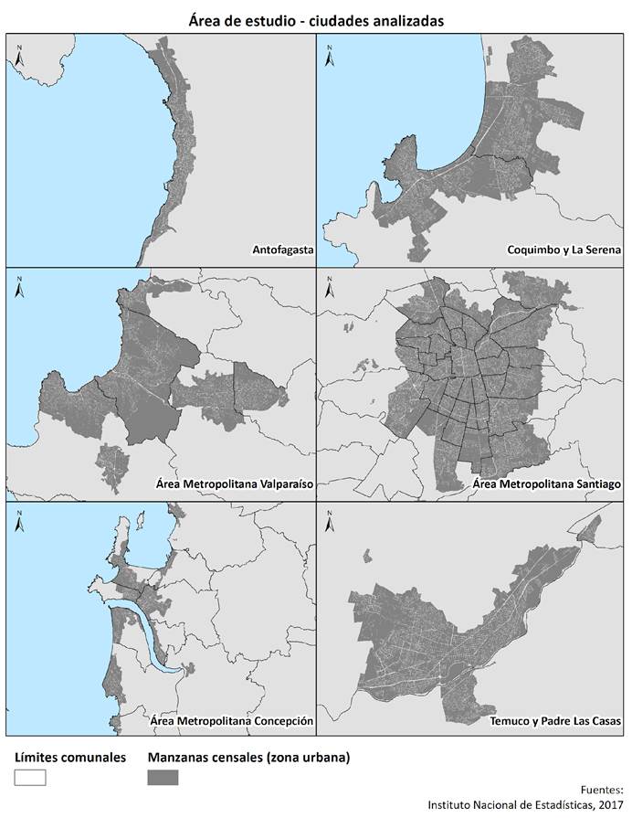 Localizacin ciudades analizadas en esta investigacin