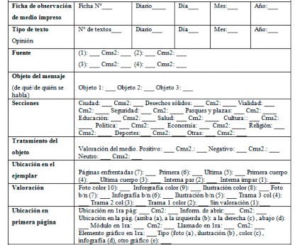 Ficha de observaci&ograve;n para medio impreso