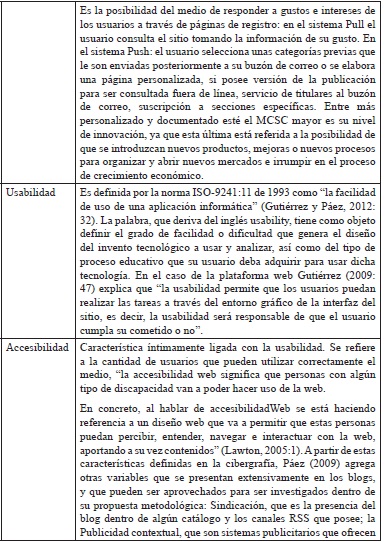 Categorías cibergráficas