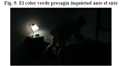Fig. 9. El color verde presagia inquietud ante el ente
