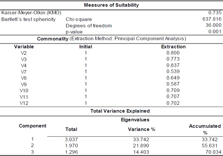 Summary of Factor Analysis (EFA)