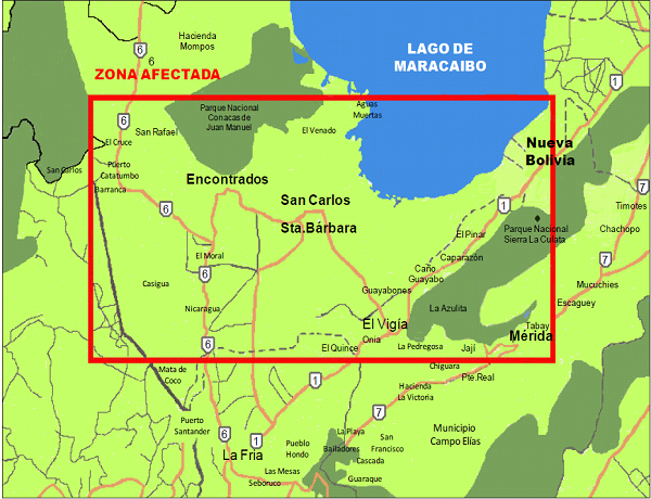 Zona en que se produjeron las expropiaciones.