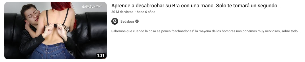 Recuperado de YouTube en navegaci�n inc�gnita con el criterio de b�squeda, &ldquo;chicas desnudas&rdquo;