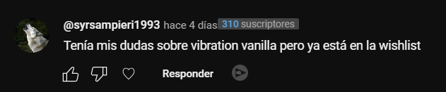 Recuperado de canal de YouTube en comentarios