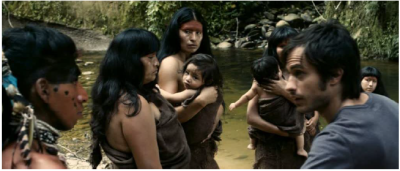 Las madres
ind&iacute;genas se niegan a rodar la escena en la que deben ahogar a sus hijos (Tambi&eacute;n
la lluvia, Morena Films, Paramount Pictures ,
2010).