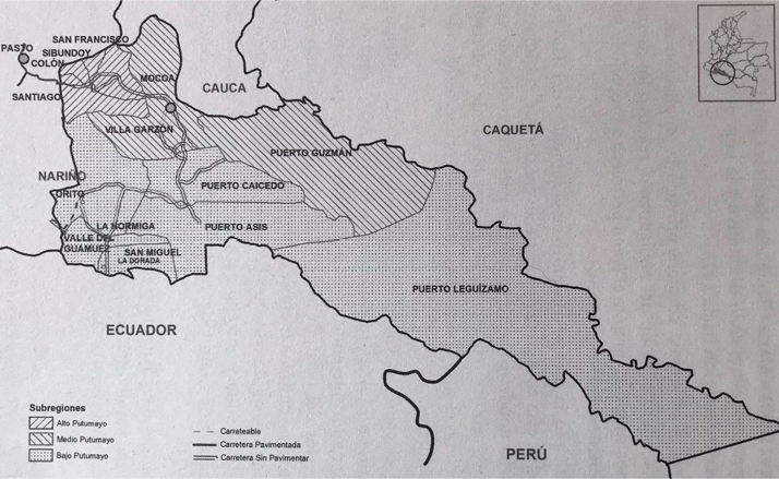 Subregiones del Putumayo
