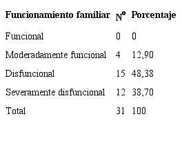 Tipo de funcionamiento de la familia donde viven los ni&ntilde;os y adolescentes