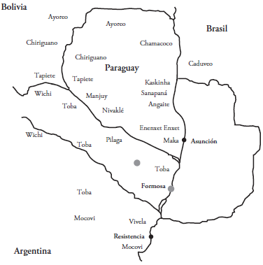 Localización geográfica de los tobas de Formosa (Tola, 2008, p. 61)