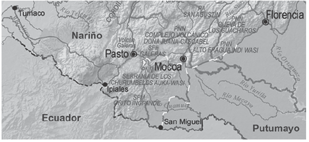 Sur Occidente de Colombia, Departamentos Nariño y Putumayo