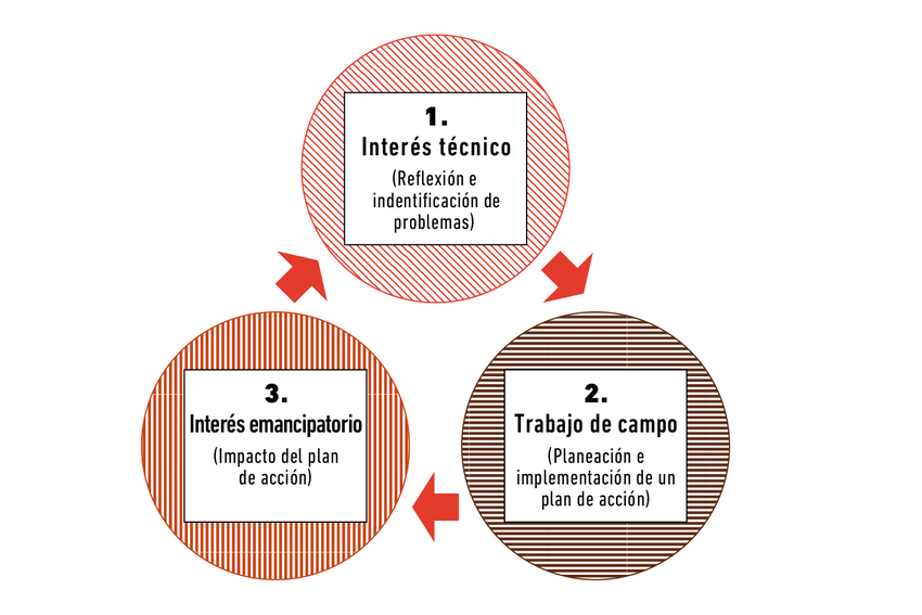 Etapas de la investigaci�n-acci�n aplicadas en esta investigaci�n