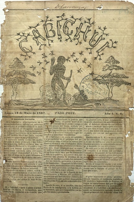 Reprodução da capa do primeiro número de Cabichuí.