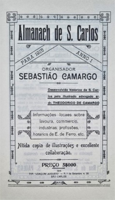 Capa do Almanach de So Carlos para 1915.