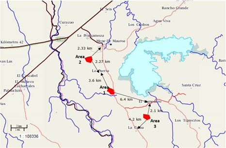 Distancia a la población más
cercana