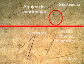 Microestructura del acero AISI 4140.