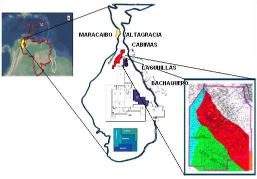 Ubicación geográfica del campo Tía Juana Lago.