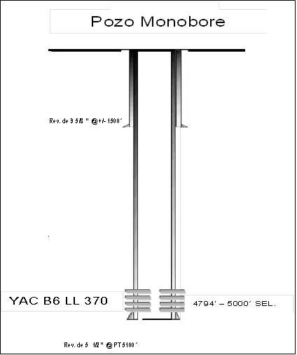Diagrama mecánico propuesto con completación
monobore para la localización: LL-Z-AB-AC-306-A4.