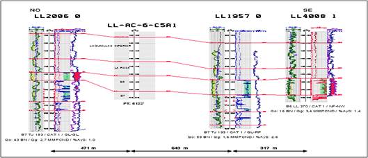 Ubicación de sección estructural (B-B’) en
dirección NO–SE, al tope del miembro B6, localización LL-AC-6-C5A1.